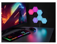 Tracer TRAOSW47256 Ambience Smart Hexagon 9 W/Bluetooth 5.0/Wi-Fi/RGB világítás/fehér/gamer/fali lámpa szett Háztartás / Otthon / Kültér - Világítás / elektromosság - Asztali lámpa - 514951