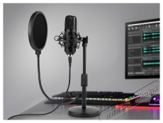 Tracer TRAMIC46788 Premium Pro USB fekete kondenzációs mikrofon POP szűrővel Fotó-Videó kiegészítők - Mikrofon - Ének és hangszer mikrofon - 516041