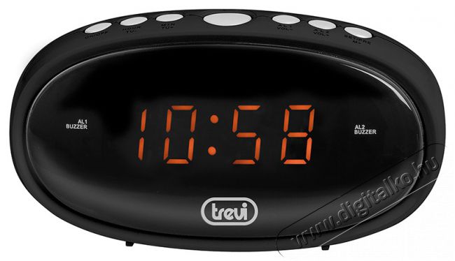 Trevi EC 880 fekete digitális ébresztőóra Háztartás / Otthon / Kültér - Óra - Ébresztőóra - 492403