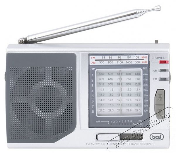 Trevi MB 728 világvevő ezüst rádió Audio-Video / Hifi / Multimédia - Rádió / órás rádió - Hordozható, zseb-, táska rádió - 500437