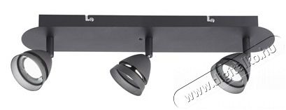 TRIO 850010332 Gemini fekete 3-as mennyezeti spot l&aacute;mpa H&aacute;ztart&aacute;s / Otthon / K&uuml;lt&eacute;r - Vil&aacute;g&iacute;t&aacute;s / elektromoss&aacute;g - Fali / mennyezeti l&aacute;mpa - 388079