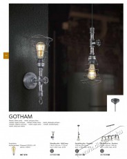 TRIO 307000188 GOTHAM 1 x E27 antik ezüst fém 1 ágú függeszték Háztartás / Otthon / Kültér - Világítás / elektromosság - Fali / mennyezeti lámpa - 395029