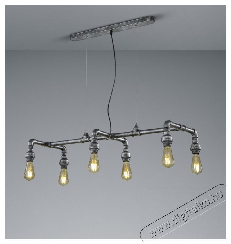 TRIO 307000688 GOTHAM 6 x E27 antik ez&uuml;st t&ouml;bb&aacute;g&uacute; f&uuml;ggeszt&eacute;k H&aacute;ztart&aacute;s / Otthon / K&uuml;lt&eacute;r - Vil&aacute;g&iacute;t&aacute;s / elektromoss&aacute;g - Fali / mennyezeti l&aacute;mpa - 395028