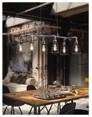 TRIO 307000688 GOTHAM 6 x E27 antik ez&uuml;st t&ouml;bb&aacute;g&uacute; f&uuml;ggeszt&eacute;k H&aacute;ztart&aacute;s / Otthon / K&uuml;lt&eacute;r - Vil&aacute;g&iacute;t&aacute;s / elektromoss&aacute;g - Fali / mennyezeti l&aacute;mpa - 395028