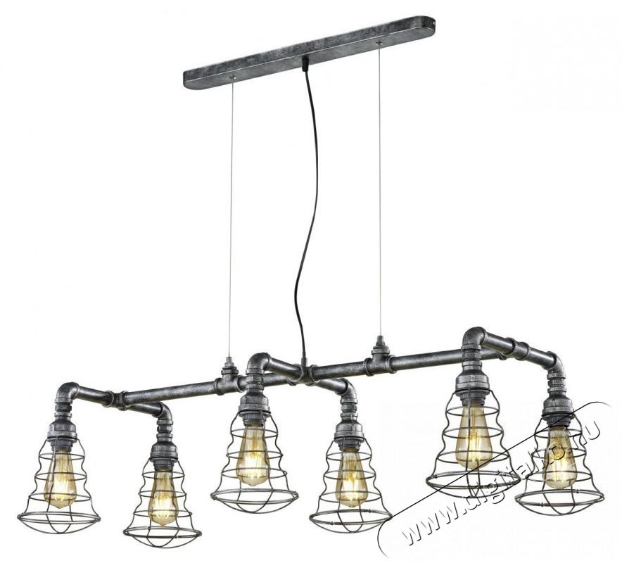 TRIO 307000688 GOTHAM 6 x E27 antik ez&uuml;st t&ouml;bb&aacute;g&uacute; f&uuml;ggeszt&eacute;k H&aacute;ztart&aacute;s / Otthon / K&uuml;lt&eacute;r - Vil&aacute;g&iacute;t&aacute;s / elektromoss&aacute;g - Fali / mennyezeti l&aacute;mpa - 395028