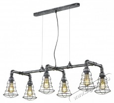 TRIO 307000688 GOTHAM 6 x E27 antik ez&uuml;st t&ouml;bb&aacute;g&uacute; f&uuml;ggeszt&eacute;k H&aacute;ztart&aacute;s / Otthon / K&uuml;lt&eacute;r - Vil&aacute;g&iacute;t&aacute;s / elektromoss&aacute;g - Fali / mennyezeti l&aacute;mpa - 395028