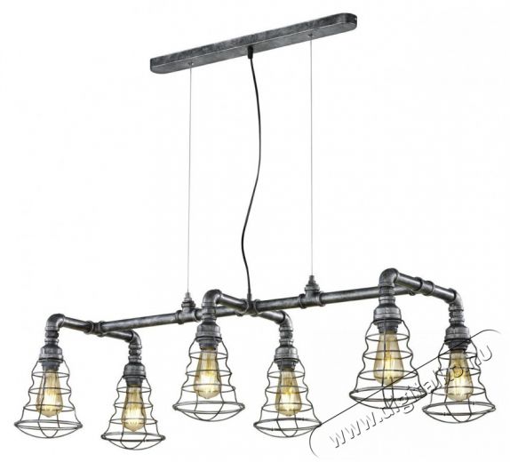 TRIO 307000688 GOTHAM 6 x E27 antik ez&uuml;st t&ouml;bb&aacute;g&uacute; f&uuml;ggeszt&eacute;k H&aacute;ztart&aacute;s / Otthon / K&uuml;lt&eacute;r - Vil&aacute;g&iacute;t&aacute;s / elektromoss&aacute;g - Fali / mennyezeti l&aacute;mpa - 395028