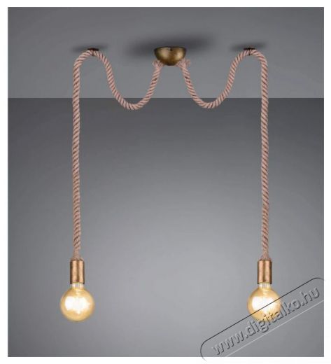 TRIO 310100204 Rope 2xE27 max 60W Vintage függeszték Háztartás / Otthon / Kültér - Világítás / elektromosság - Hangulat teremtő világítás - 388451