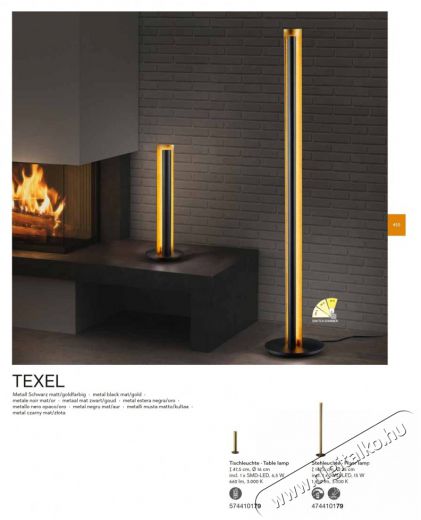 TRIO 474410179 Texel 15W 1450lm 3000K fekete álló lámpatest Háztartás / Otthon / Kültér - Világítás / elektromosság - Asztali lámpa - 388478