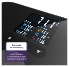 TRUELIFE FitScale W7 BT Black Bluetooth okosmérleg Szépségápolás / Egészség - Mérleg - Személy mérleg - 480224