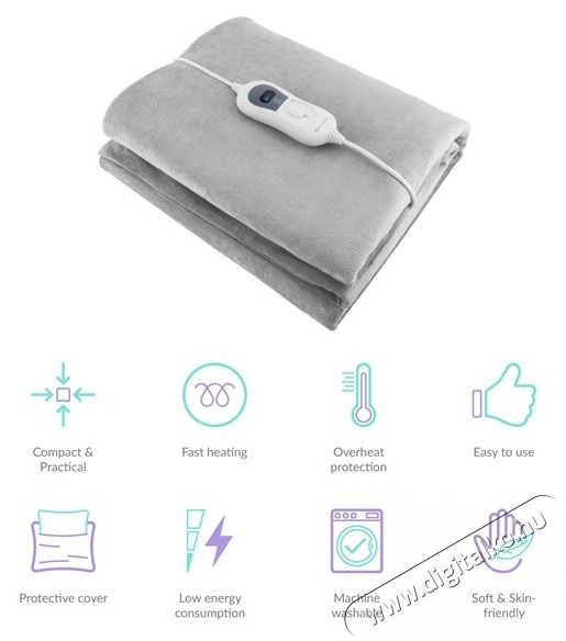 TRUELIFE HeatBlanket 1508 elektromos takar&oacute; Sz&eacute;ps&eacute;g&aacute;pol&aacute;s / Eg&eacute;szs&eacute;g - Meleg&iacute;t&eacute;s - Elektromos &aacute;gymeleg&iacute;tő - 480508