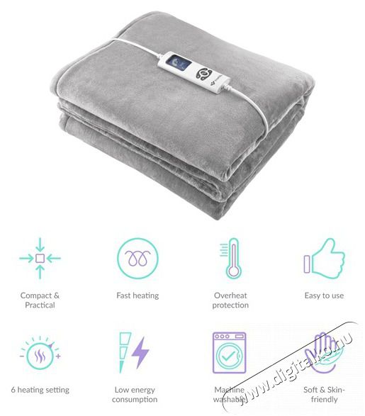 TRUELIFE HeatBlanket 1813 elektromos takar&oacute; Sz&eacute;ps&eacute;g&aacute;pol&aacute;s / Eg&eacute;szs&eacute;g - Meleg&iacute;t&eacute;s - Elektromos &aacute;gymeleg&iacute;tő - 480509