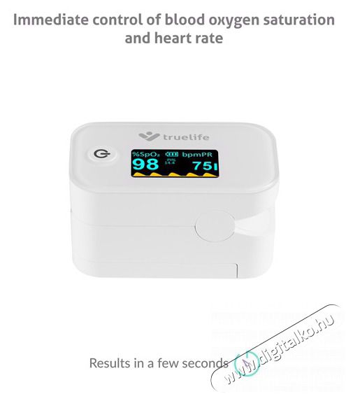 TRUELIFE Oximeter X3 pulzoxim&eacute;ter Sz&eacute;ps&eacute;g&aacute;pol&aacute;s / Eg&eacute;szs&eacute;g - V&eacute;rnyom&aacute;sm&eacute;rő - Kieg&eacute;sz&iacute;tő - 484069