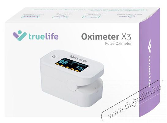 TRUELIFE Oximeter X3 pulzoxim&eacute;ter Sz&eacute;ps&eacute;g&aacute;pol&aacute;s / Eg&eacute;szs&eacute;g - V&eacute;rnyom&aacute;sm&eacute;rő - Kieg&eacute;sz&iacute;tő - 484069