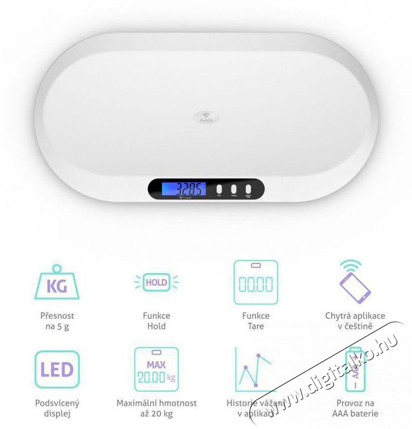 TRUELIFE BabyScale B5 BT babam&eacute;rleg Sz&eacute;ps&eacute;g&aacute;pol&aacute;s / Eg&eacute;szs&eacute;g - Baba mama term&eacute;k - Baba m&eacute;rleg - 485900