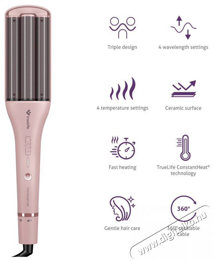 TRUELIFE W6 Hajs&uuml;tővas Sz&eacute;ps&eacute;g&aacute;pol&aacute;s / Eg&eacute;szs&eacute;g - Haj&aacute;pol&aacute;s - Hajs&uuml;tővas / g&ouml;nd&ouml;r&iacute;tő - 526518