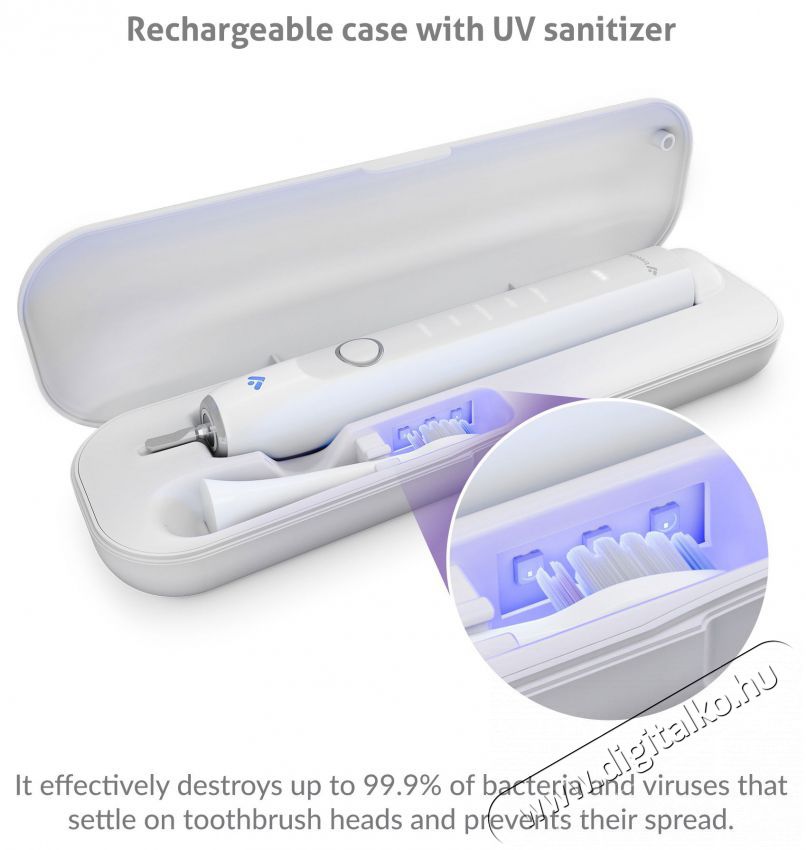 TRUELIFE SonicBrush Clean70 UV Elektromos fogkefe Sz&eacute;ps&eacute;g&aacute;pol&aacute;s / Eg&eacute;szs&eacute;g - Sz&aacute;j / fog &aacute;pol&aacute;s - Elektromos fogkefe - 526500