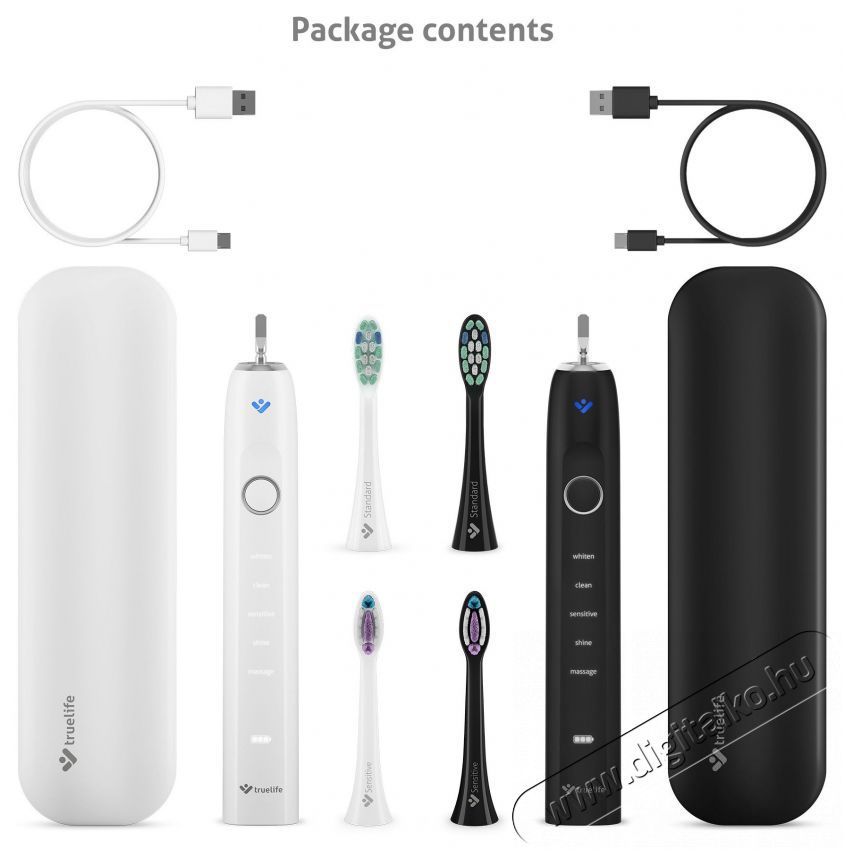 TRUELIFE SonicBrush Clean70 UV Elektromos fogkefe Sz&eacute;ps&eacute;g&aacute;pol&aacute;s / Eg&eacute;szs&eacute;g - Sz&aacute;j / fog &aacute;pol&aacute;s - Elektromos fogkefe - 526500