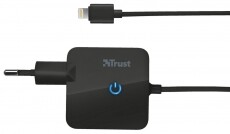 Trust 12W fali töltő + lighning kábel (19154) Mobil / Kommunikáció / Smart - Mobiltelefon kiegészítő / tok - Hálózati-, autós töltő - 320041