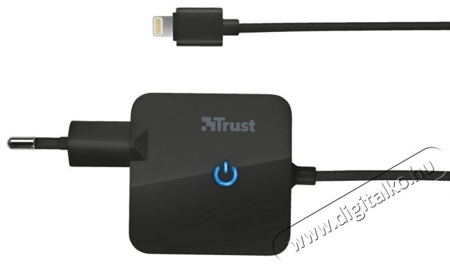 Trust 12W fali töltő + lighning kábel (19154) Mobil / Kommunikáció / Smart - Mobiltelefon kiegészítő / tok - Hálózati-, autós töltő - 320041