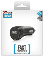 Trust 12W USB autós gyorstöltő (21711) Mobil / Kommunikáció / Smart - Mobiltelefon kiegészítő / tok - Hálózati-, autós töltő - 318099