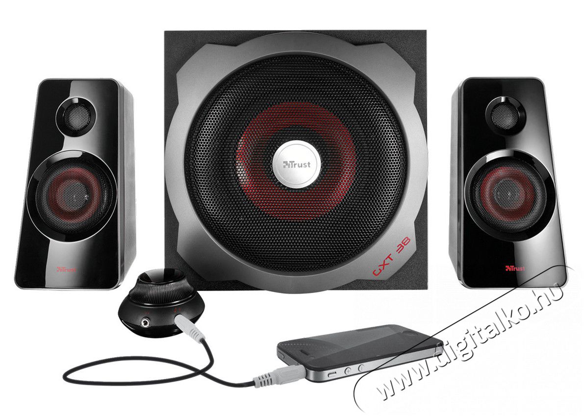 Trust GXT 38 2.1 Subwoofer Speaker Set (19023) Iroda és számítástechnika - PC hangszóró / hangfal - 307424