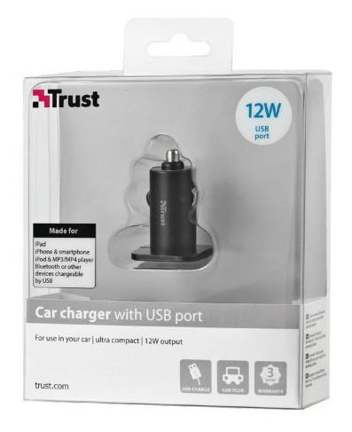 Trust autós adapter USB - 12W (19165) Mobil / Kommunikáció / Smart - Mobiltelefon kiegészítő / tok - Hálózati-, autós töltő - 307366