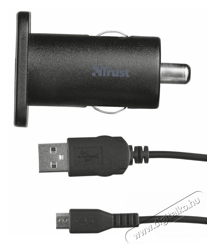 Trust autós töltő mikro USB kábel (19347) Mobil / Kommunikáció / Smart - Mobiltelefon kiegészítő / tok - Hálózati-, autós töltő - 307365