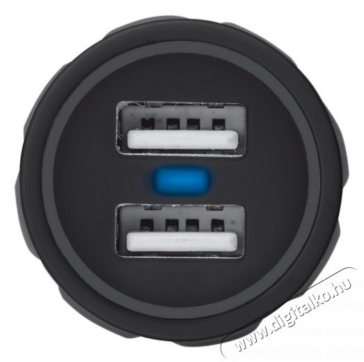 Trust autós adapter dupla USB (20155) - fekete Mobil / Kommunikáció / Smart - Mobiltelefon kiegészítő / tok - Hálózati-, autós töltő - 307376