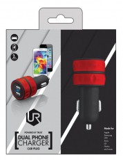 Trust autós adapter dupla USB (20157) - piros Mobil / Kommunikáció / Smart - Mobiltelefon kiegészítő / tok - Hálózati-, autós töltő - 307379
