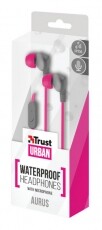Trust Aurus Waterproof In-ear headset (21019) - pink Audio-Video / Hifi / Multimédia - Fül és Fejhallgatók - Fülhallgató mikrofonnal / headset - 306489