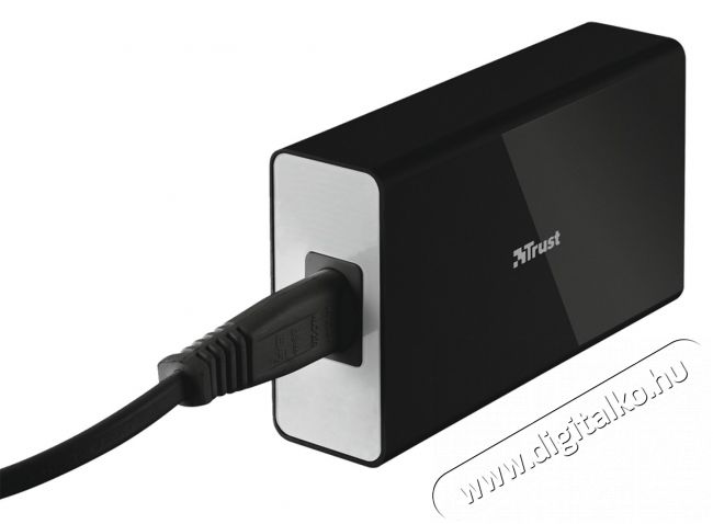 Trust 25W 5 portos hálózati töltő (20014) - fekete Mobil / Kommunikáció / Smart - Mobiltelefon kiegészítő / tok - Hálózati-, autós töltő - 316931