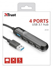 Trust Aliva 4 portos USB 3.1 HUB (22260) Iroda és számítástechnika - Notebook kiegészítő - USB hub / elosztó - 339662