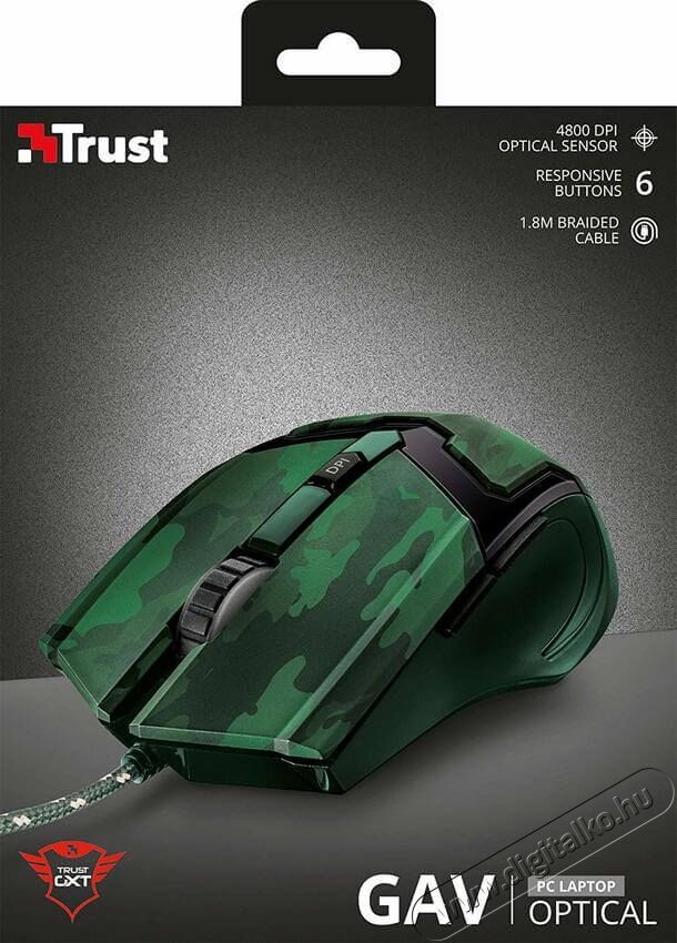 Trust Gaming GXT 101D Gav Optical Mouse - jungle - 22793 Iroda és számítástechnika - Egér - Vezetékes egér - 341290