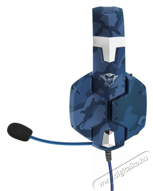 Trust GXT 322B Carus Gamer headset (23249) - kék Audio-Video / Hifi / Multimédia - Fül és Fejhallgatók - Fejhallgató mikrofonnal / headset - 348524