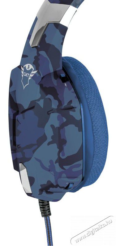 Trust GXT 322B Carus Gamer headset (23249) - kék Audio-Video / Hifi / Multimédia - Fül és Fejhallgatók - Fejhallgató mikrofonnal / headset - 348524