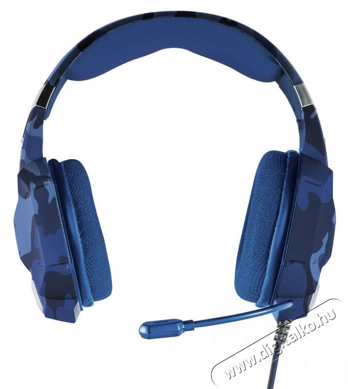 Trust GXT 322B Carus Gamer headset (23249) - kék Audio-Video / Hifi / Multimédia - Fül és Fejhallgatók - Fejhallgató mikrofonnal / headset - 348524