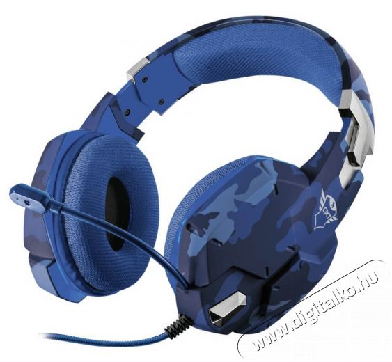 Trust GXT 322B Carus Gamer headset (23249) - kék Audio-Video / Hifi / Multimédia - Fül és Fejhallgatók - Fejhallgató mikrofonnal / headset - 348524