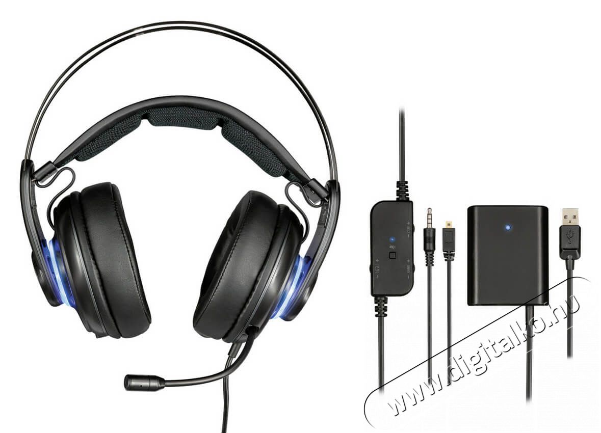 Trust GXT 383 Dion 7.1 Bass Vibration Gamer headset (22055) Audio-Video / Hifi / Multimédia - Fül és Fejhallgatók - Fejhallgató mikrofonnal / headset - 339139