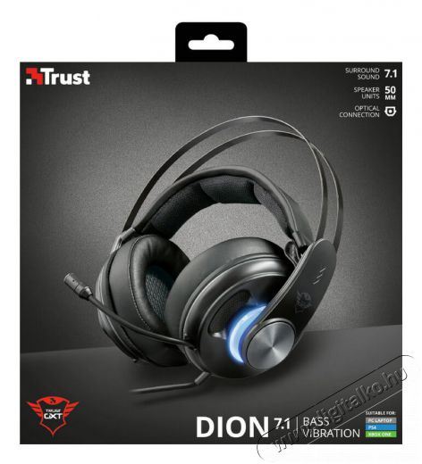 Trust GXT 383 Dion 7.1 Bass Vibration Gamer headset (22055) Audio-Video / Hifi / Multimédia - Fül és Fejhallgatók - Fejhallgató mikrofonnal / headset - 339139