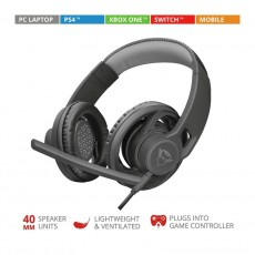 Trust Gaming GXT Low Weight Headset - 22797 Audio-Video / Hifi / Multimédia - Fül és Fejhallgatók - Fejhallgató mikrofonnal / headset - 341301