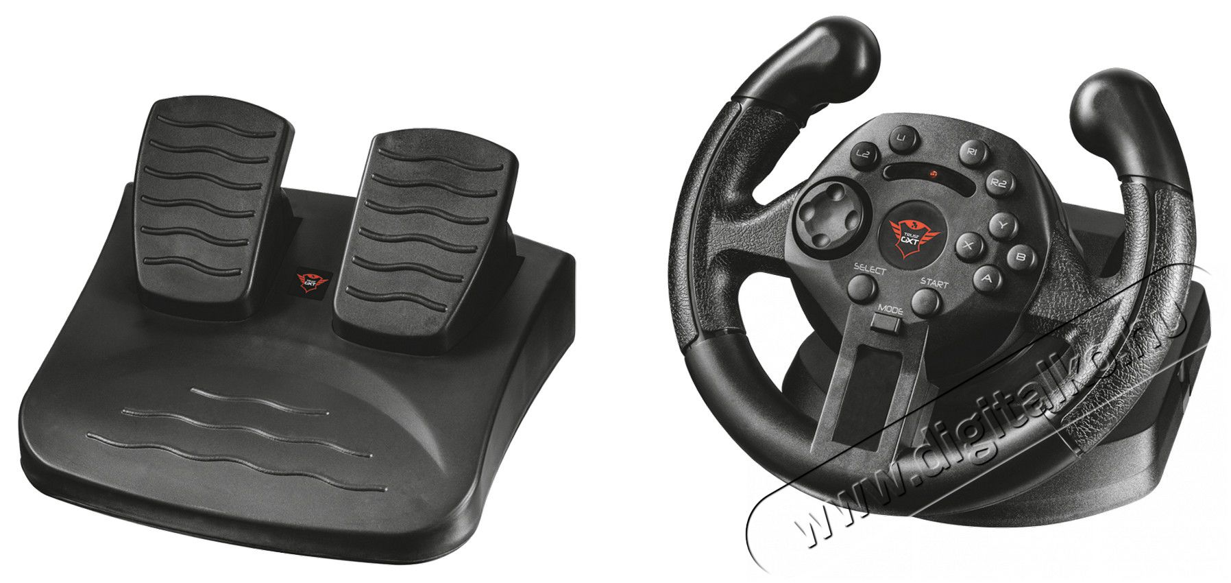 Trust GXT 570 Compact Vibration Racing Wheel kormány + pedál (21684) Iroda és számítástechnika - Számítógép tartozék - PC kontroller - 313301