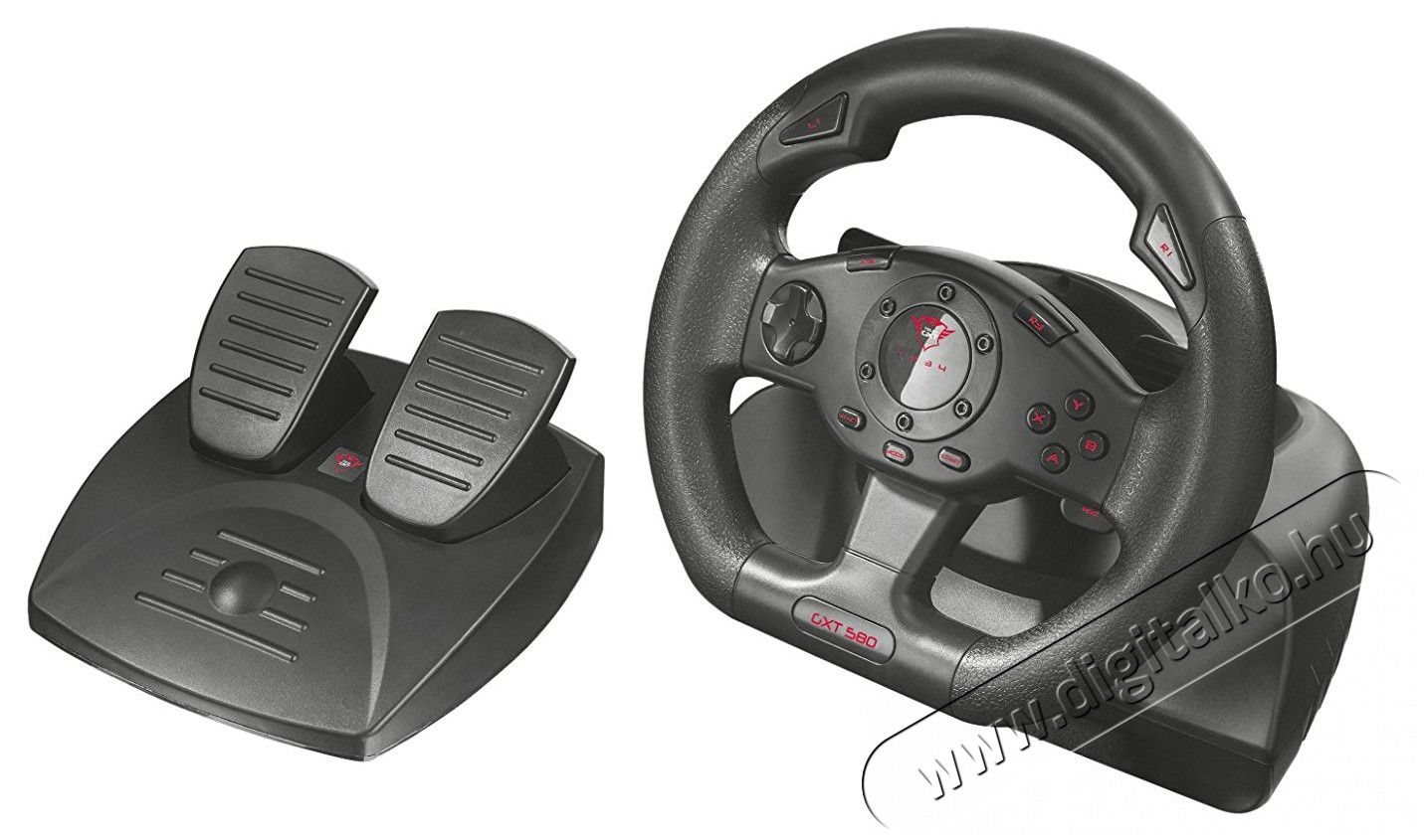 Trust GXT 580 Vibration Feedback Racing Wheel kormány + pedál (21414) Iroda és számítástechnika - Számítógép tartozék - PC kontroller - 319587