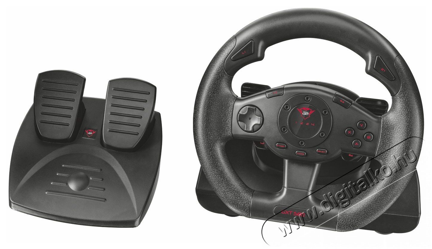 Trust GXT 580 Vibration Feedback Racing Wheel kormány + pedál (21414) Iroda és számítástechnika - Számítógép tartozék - PC kontroller - 319587