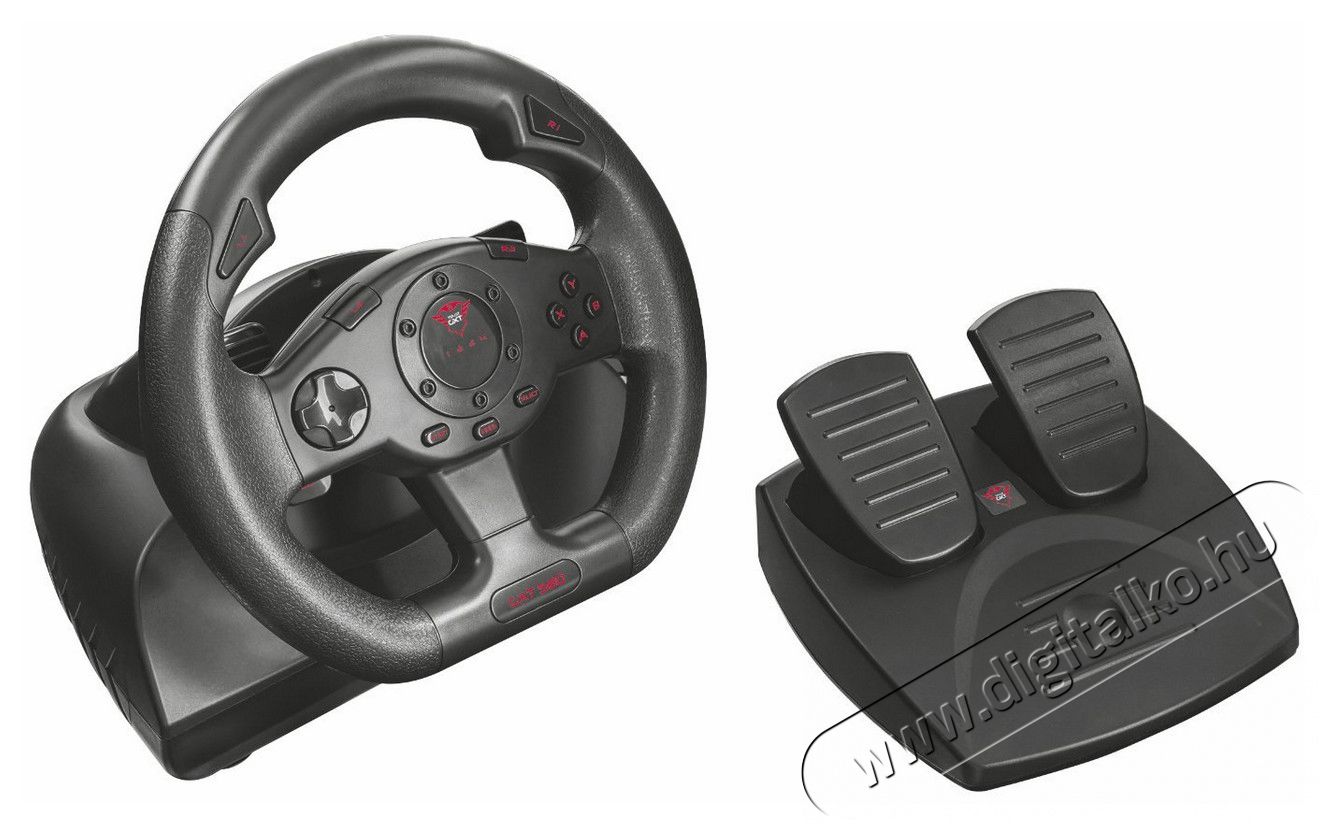 Trust GXT 580 Vibration Feedback Racing Wheel kormány + pedál (21414) Iroda és számítástechnika - Számítógép tartozék - PC kontroller - 319587