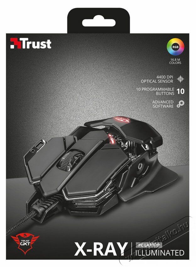 Trust GXT 138 X-Ray Illuminated Gamer egér (22089) Iroda és számítástechnika - Egér - Vezetékes egér - 337653