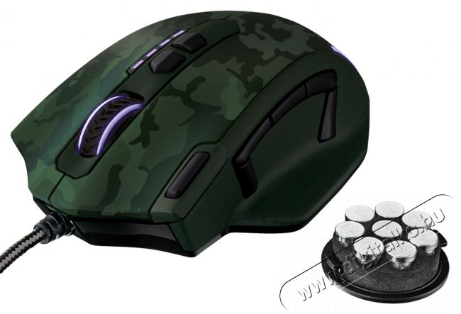 Trust GXT 155C Gamer egér (20853) - zöld Iroda és számítástechnika - Egér - Vezetékes egér - 313291