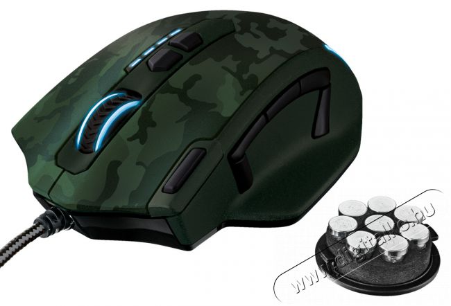 Trust GXT 155C Gamer egér (20853) - zöld Iroda és számítástechnika - Egér - Vezetékes egér - 313291