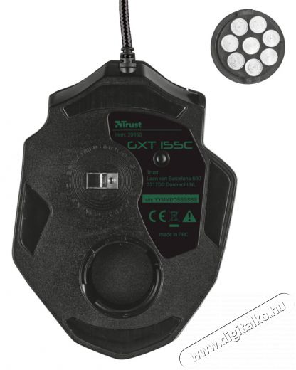 Trust GXT 155C Gamer egér (20853) - zöld Iroda és számítástechnika - Egér - Vezetékes egér - 313291