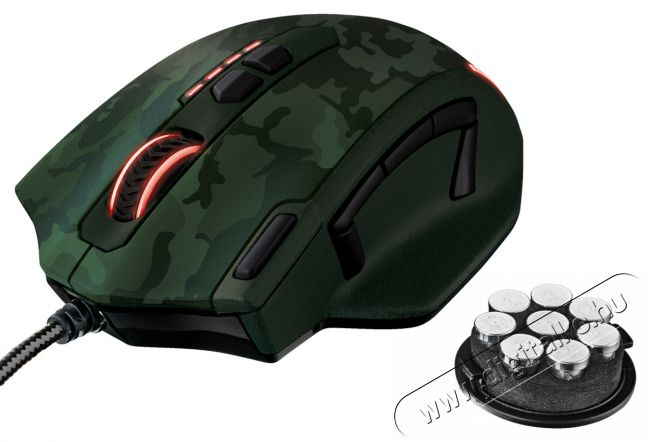 Trust GXT 155C Gamer egér (20853) - zöld Iroda és számítástechnika - Egér - Vezetékes egér - 313291